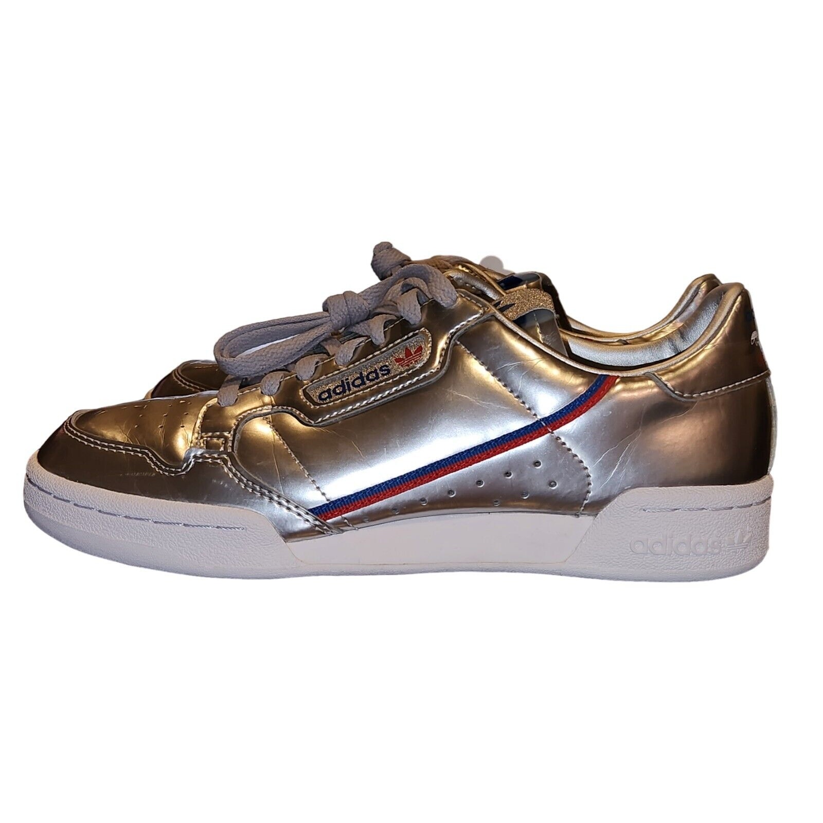 Adidas Mens Originals Continental 80 Sneaker Sz 7 Silver Fw5350 Nwob